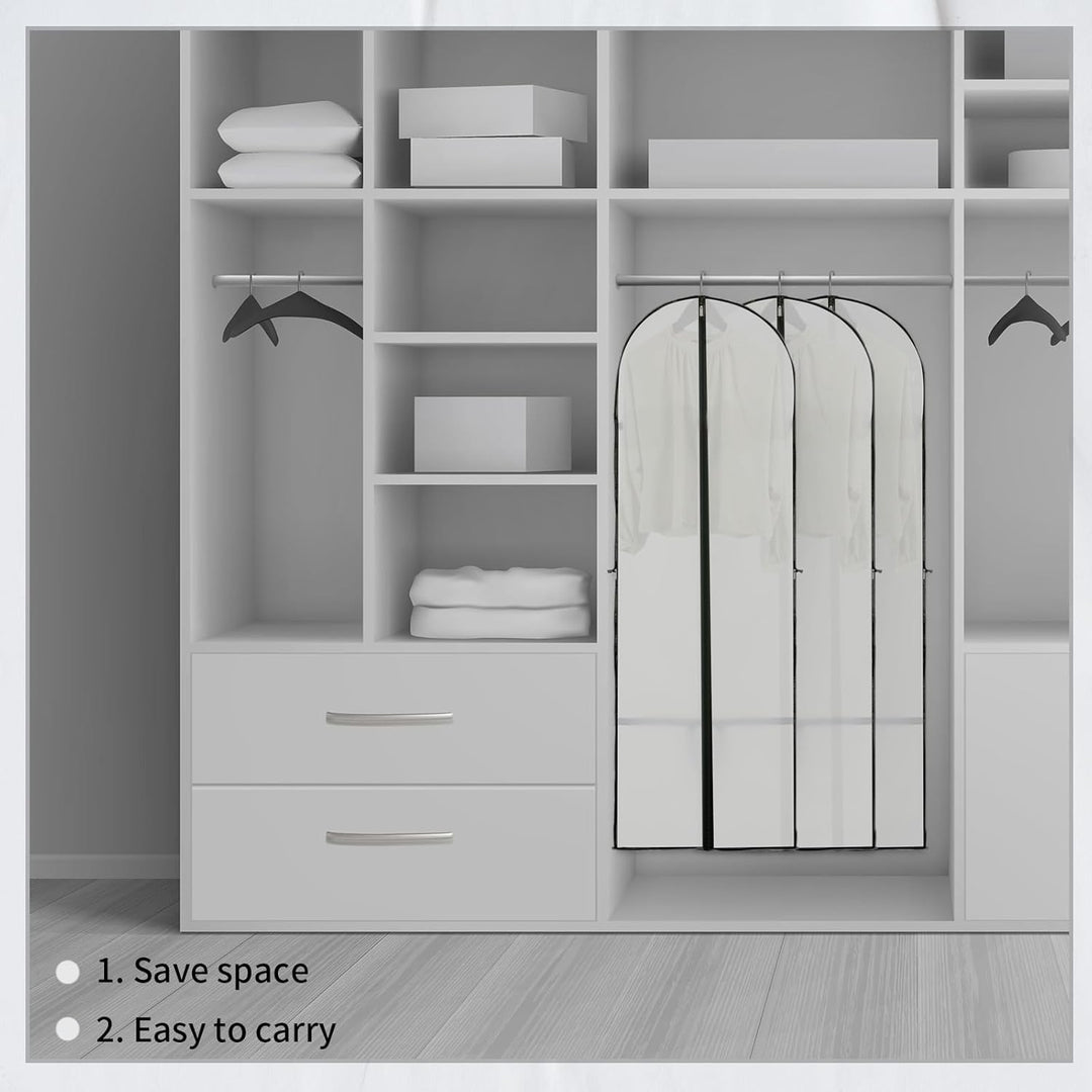 Long Garment Storage Cover – 70.87" (180.00 cm) Dress Bag with Zipper & Window (Buy 1, Get 1 FREE)