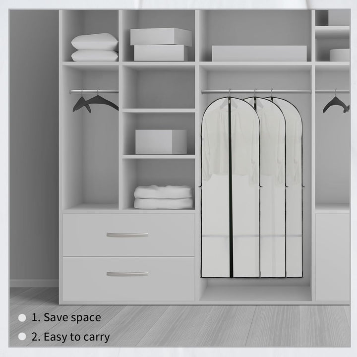 Long Garment Storage Cover – 70.87" (180.00 cm) Dress Bag with Zipper & Window (Buy 1, Get 1 FREE)