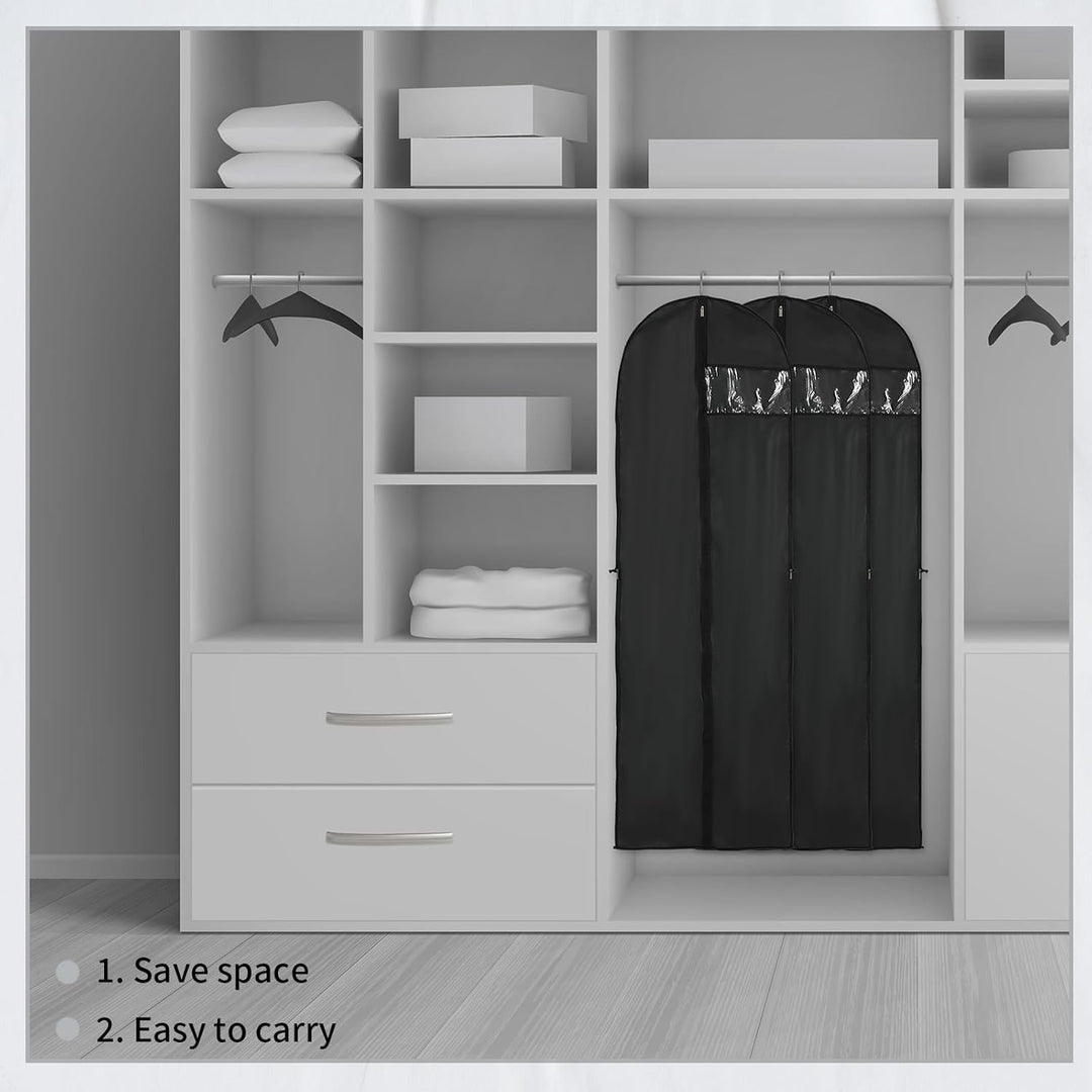 Long Garment Storage Cover – 70.87" (180.00 cm) Dress Bag with Zipper & Window (Buy 1, Get 1 FREE)