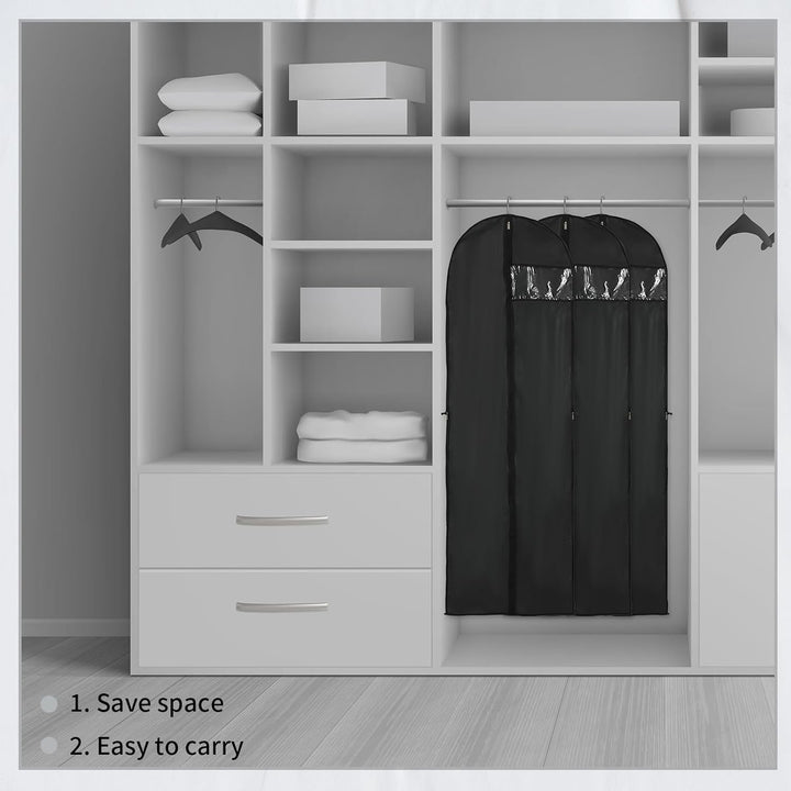 Long Garment Storage Cover – 70.87" (180.00 cm) Dress Bag with Zipper & Window (Buy 1, Get 1 FREE)