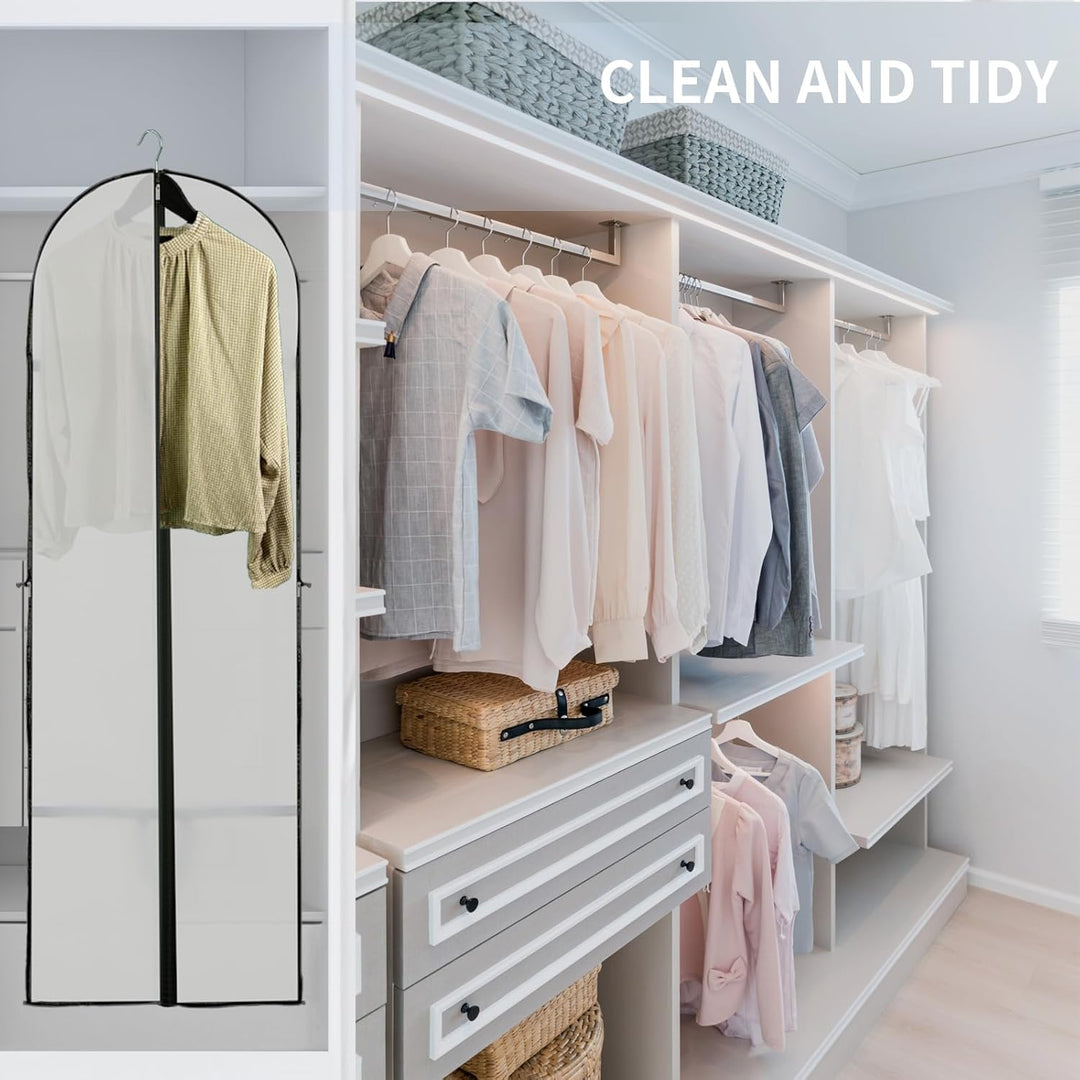 Long Garment Storage Cover – 70.87" (180.00 cm) Dress Bag with Zipper & Window (Buy 1, Get 1 FREE)