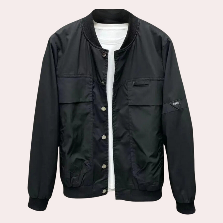 Black Modern Coat for Men - Elliot-S-Nora Luxe