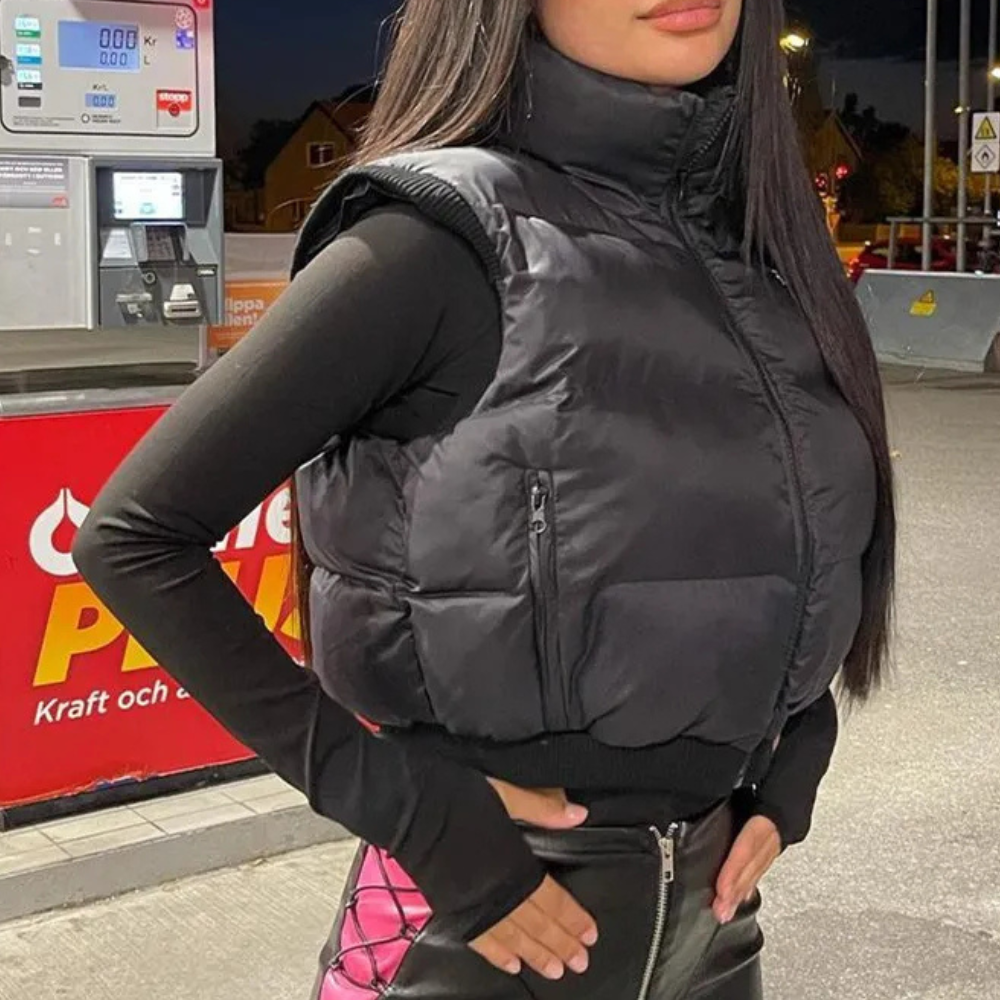 Black Quilted Ladies Bodywarmer for Comfort and Warmth - Naia-XS-Nora Luxe