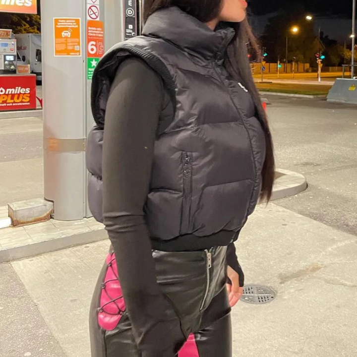 Black Quilted Ladies Bodywarmer for Comfort and Warmth - Naia-XS-Nora Luxe