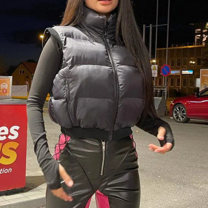 Black Quilted Ladies Bodywarmer for Comfort and Warmth - Naia-XS-Nora Luxe
