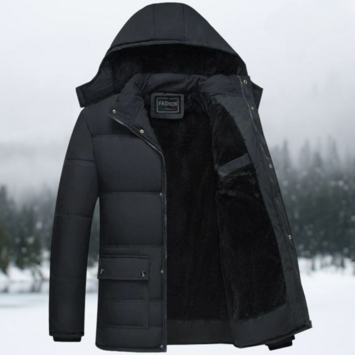 Black Quilted Winter Jacket - Hugo-Black-S-Nora Luxe