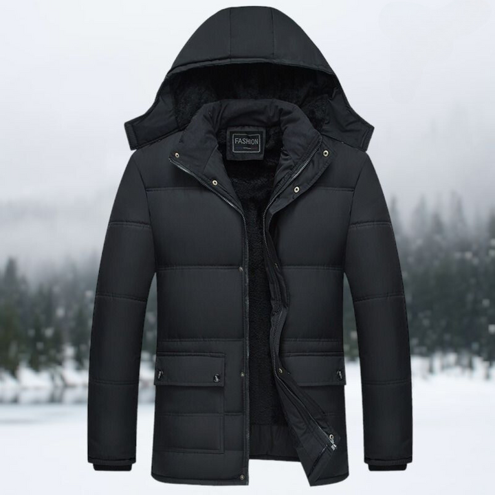 Black Quilted Winter Jacket - Hugo-Black-S-Nora Luxe