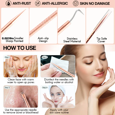 Blackhead & Pimple Extractor Kit-Nora Luxe
