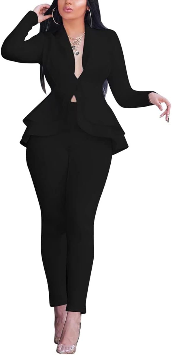 Blazer and Trousers Set - Faylinn-Black-S-Nora Luxe