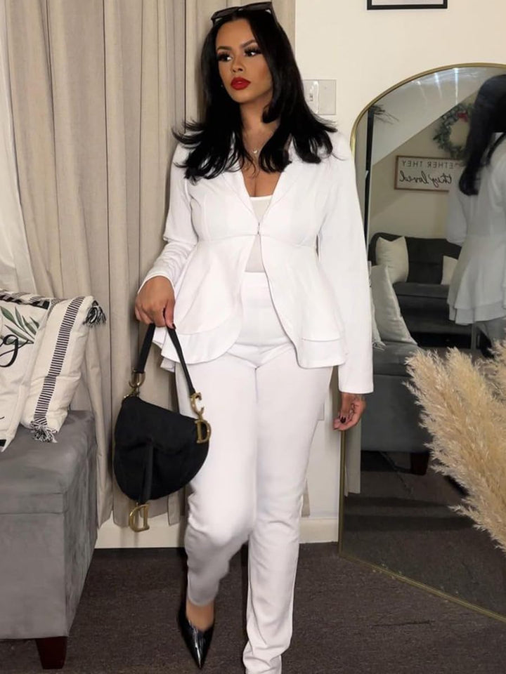 Blazer and Trousers Set - Faylinn-Blue-S-Nora Luxe