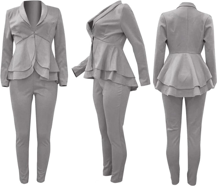Blazer and Trousers Set - Faylinn-Blue-S-Nora Luxe