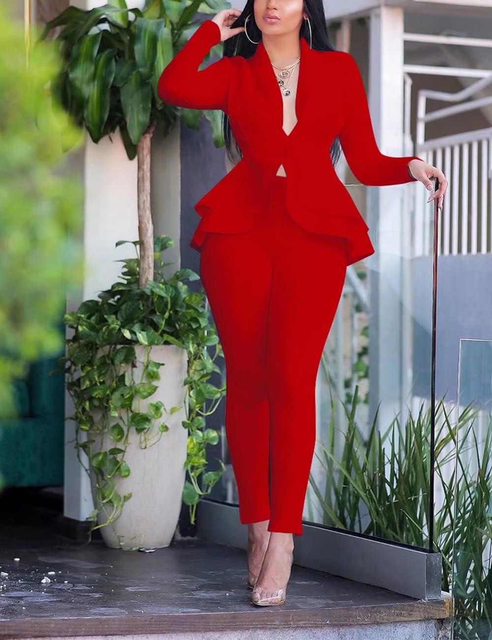 Blazer and Trousers Set - Faylinn-Blue-S-Nora Luxe