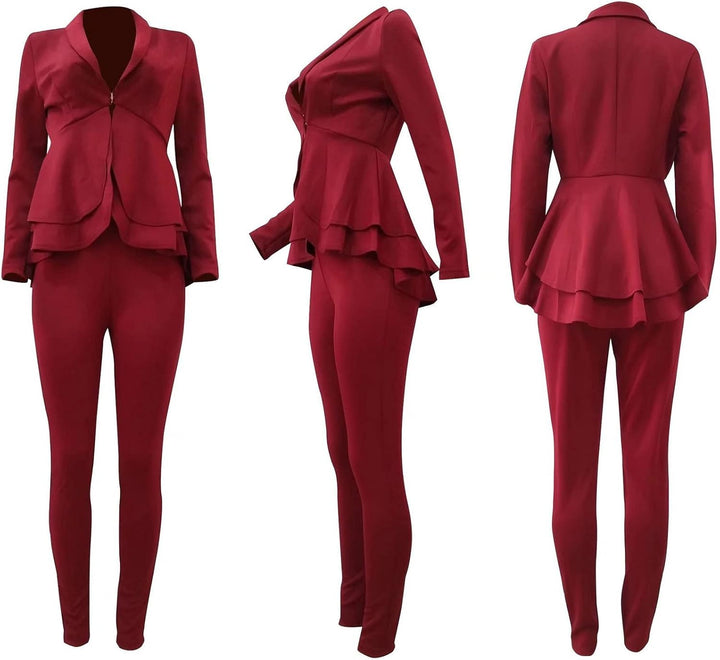 Blazer and Trousers Set - Faylinn-Blue-S-Nora Luxe