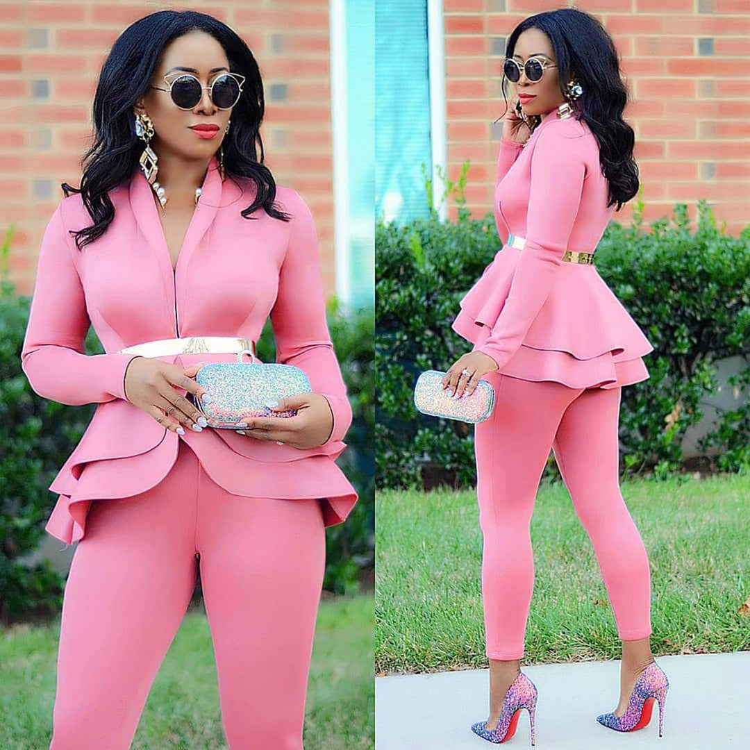 Blazer and Trousers Set - Faylinn-Blue-S-Nora Luxe