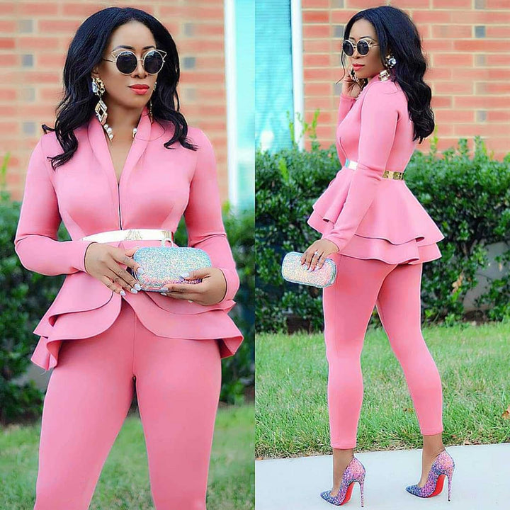 Blazer and Trousers Set - Faylinn-Blue-S-Nora Luxe
