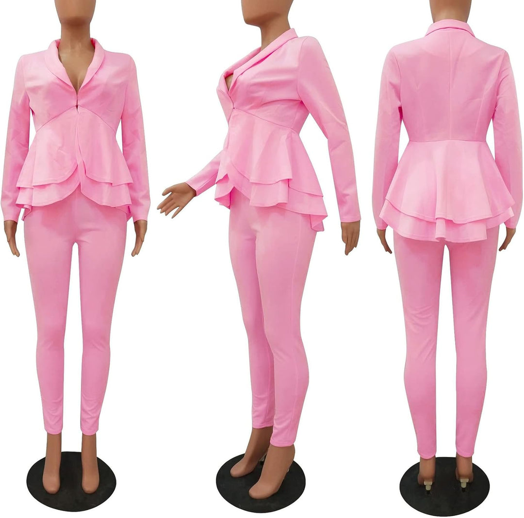 Blazer and Trousers Set - Faylinn-Blue-S-Nora Luxe