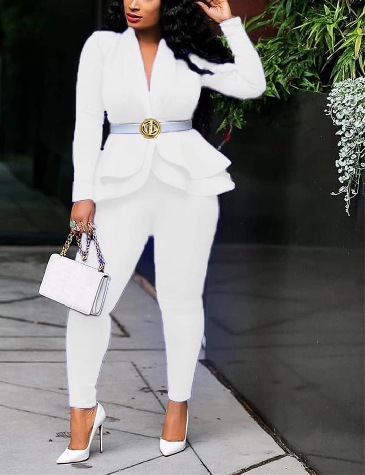 Blazer and Trousers Set - Faylinn-Blue-S-Nora Luxe