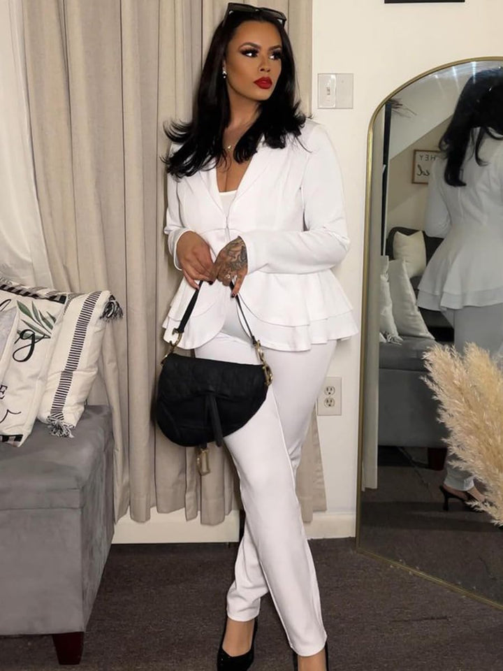 Blazer and Trousers Set - Faylinn-Blue-S-Nora Luxe