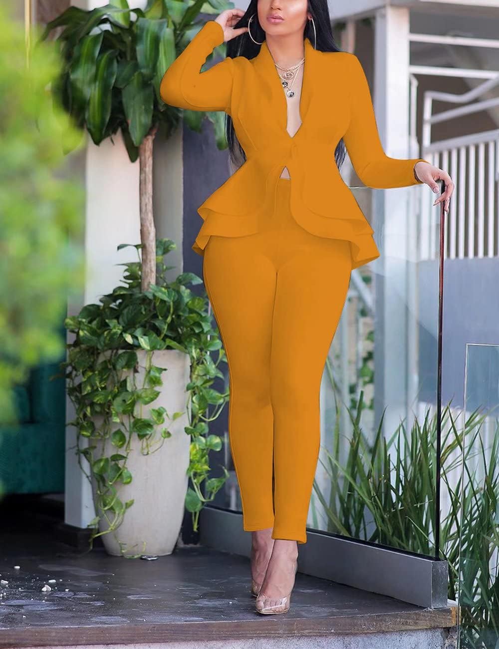 Blazer and Trousers Set - Faylinn-Blue-S-Nora Luxe