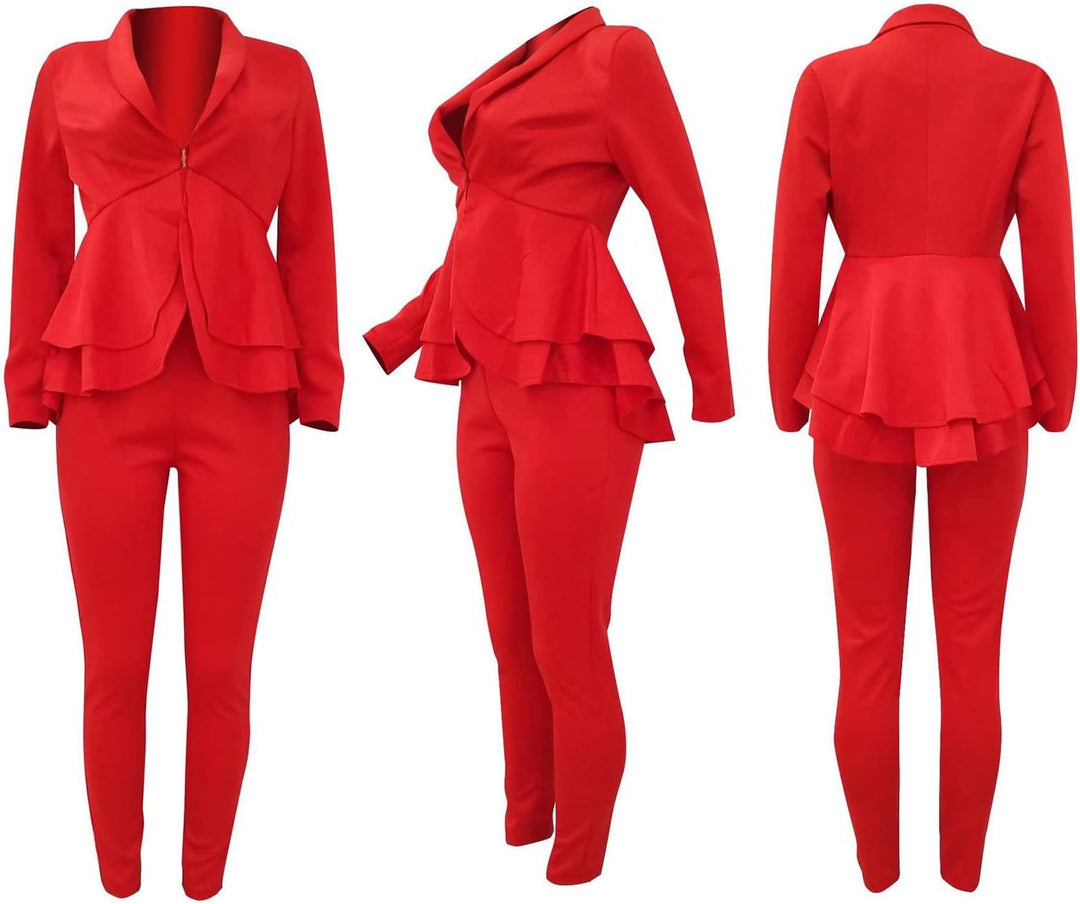 Blazer and Trousers Set - Faylinn-Blue-S-Nora Luxe