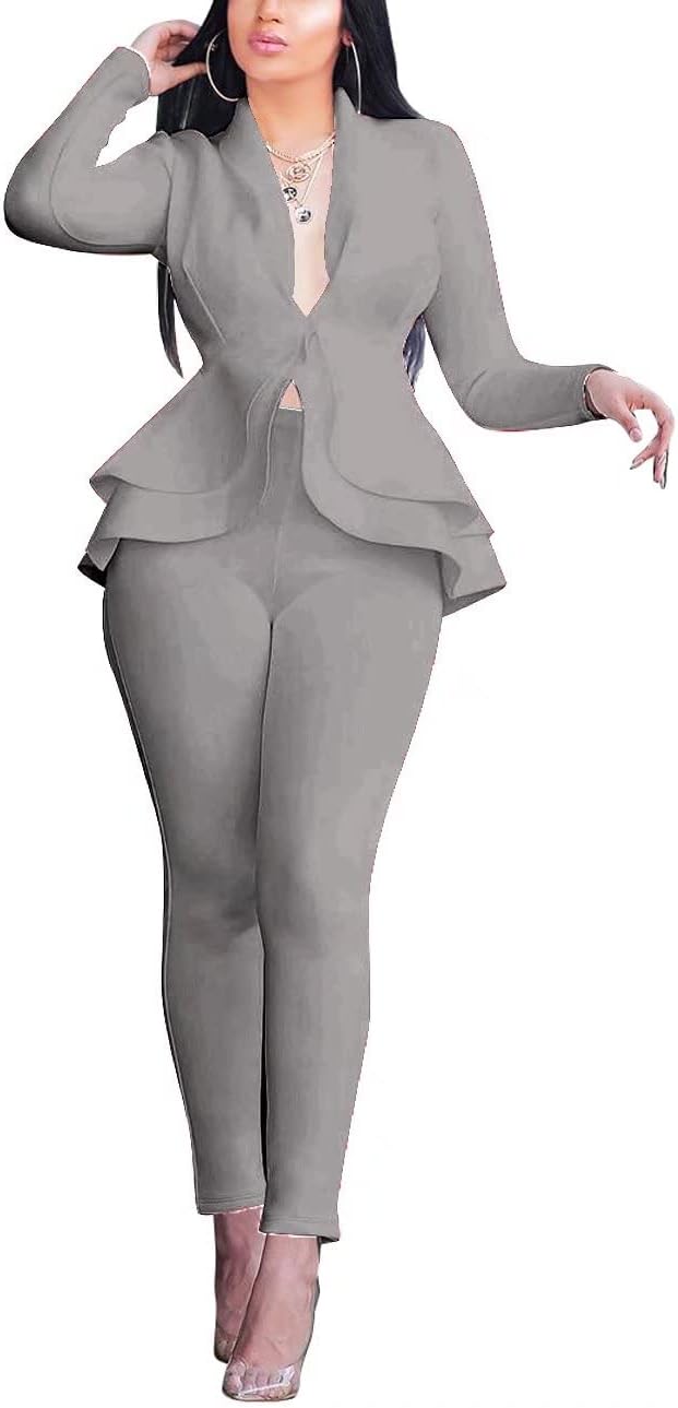 Blazer and Trousers Set - Faylinn-Gray-S-Nora Luxe