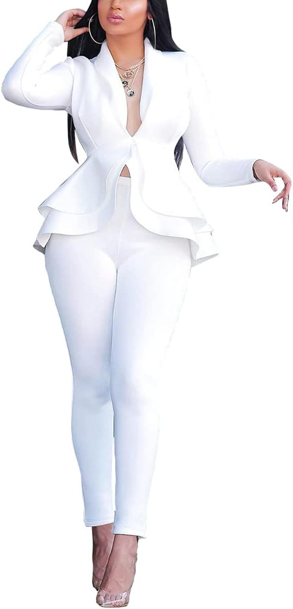 Blazer and Trousers Set - Faylinn-White-S-Nora Luxe