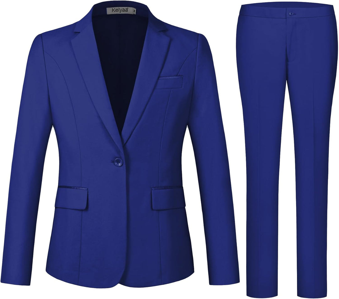 Blazer and Trousers Set - Verona-Blue-XS-Nora Luxe