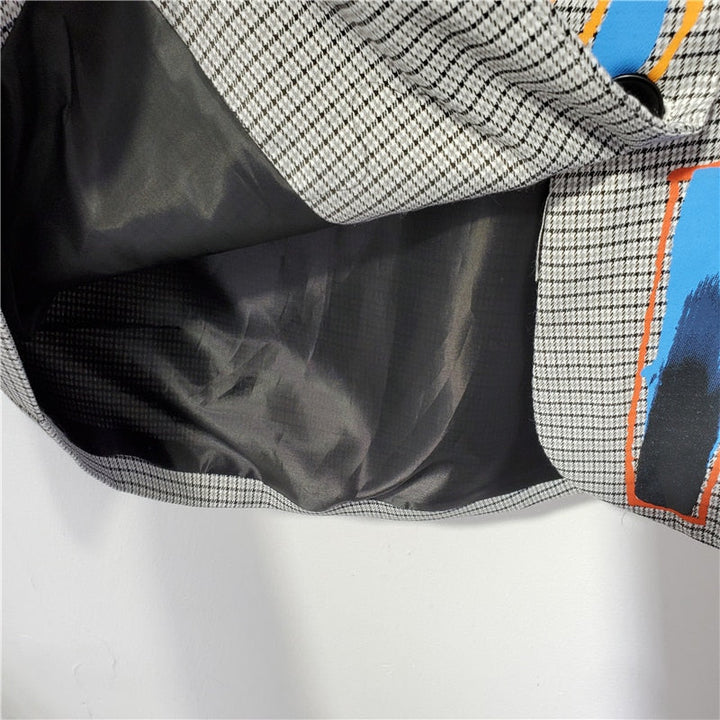 Blazer with Print and Pocket - Luna-S-Nora Luxe