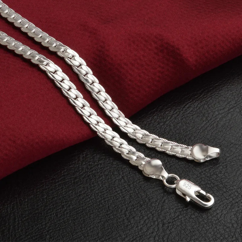 Bliss Sterling Necklace | Sparkling Chain-40cm 16 inches-Nora Luxe