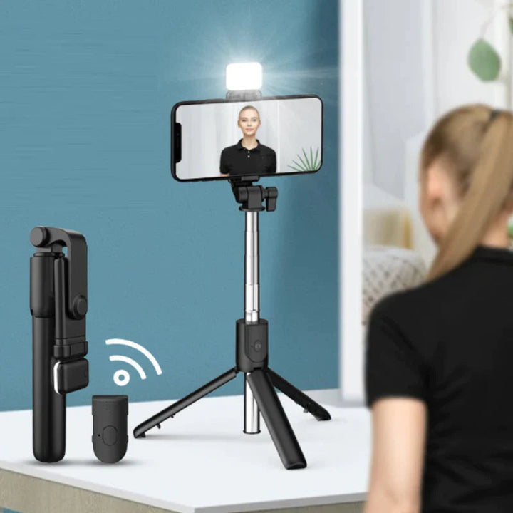 Bluetooth Selfie Stick & Tripod - FlexiShot-Black-Nora Luxe