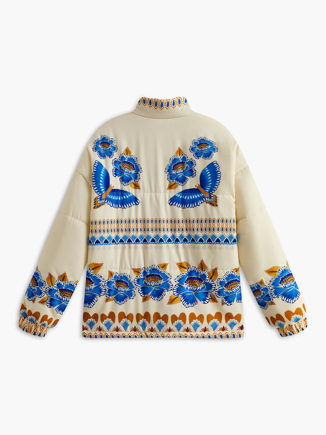 Bohemian Winter Jacket with Print and Zip - Zahara-S-Nora Luxe