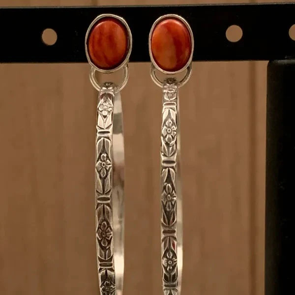 Boho Earrings Vintage Onyx - Esme-Red-Nora Luxe
