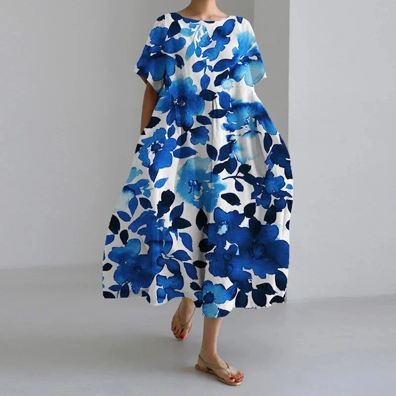 Boho Floral Maxi Dress - FloraChic-LX-22-S-Nora Luxe
