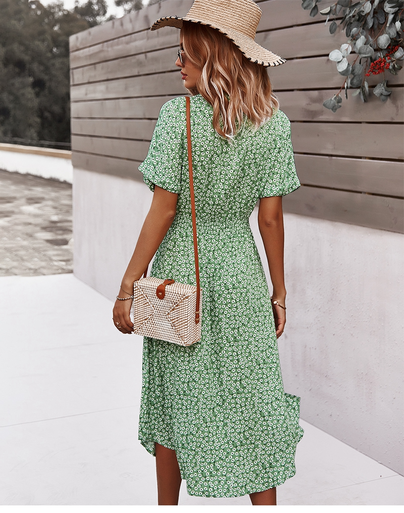 Boho Flower Midi Dress - Isla-Blue-S-Nora Luxe