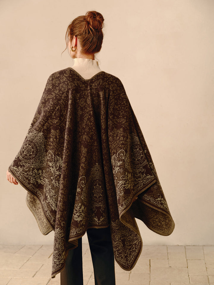 Boho Reversible Poncho - Seraphina-Nora Luxe
