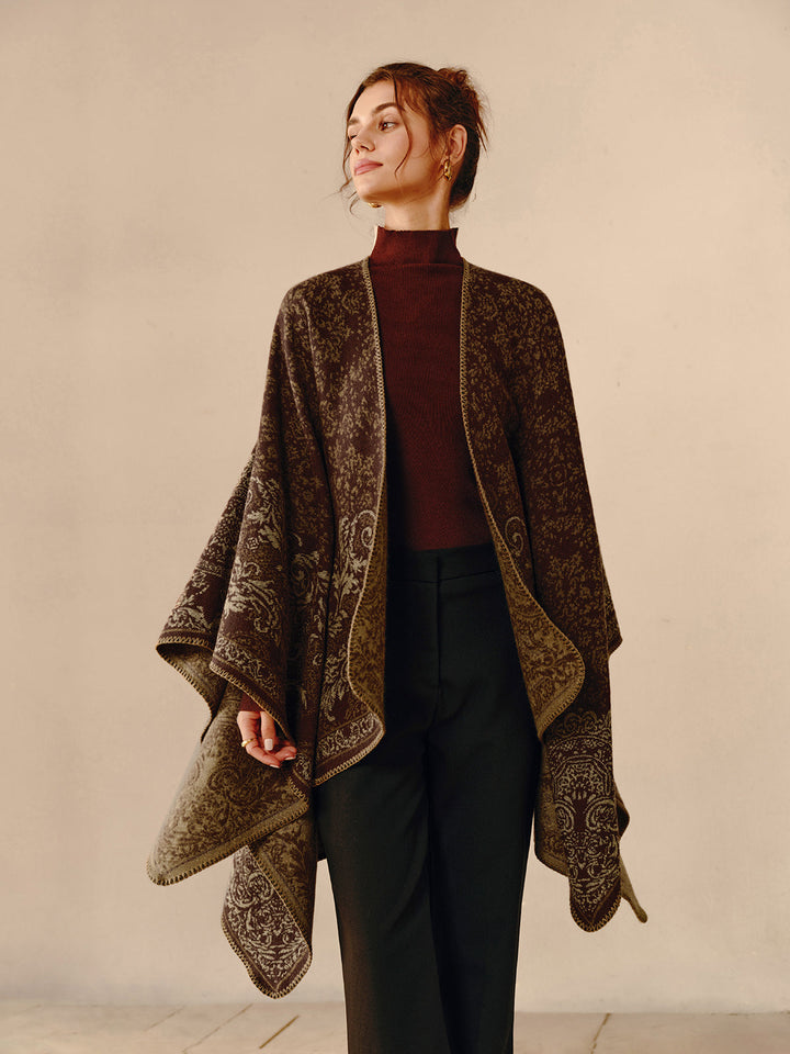 Boho Reversible Poncho - Seraphina-Nora Luxe