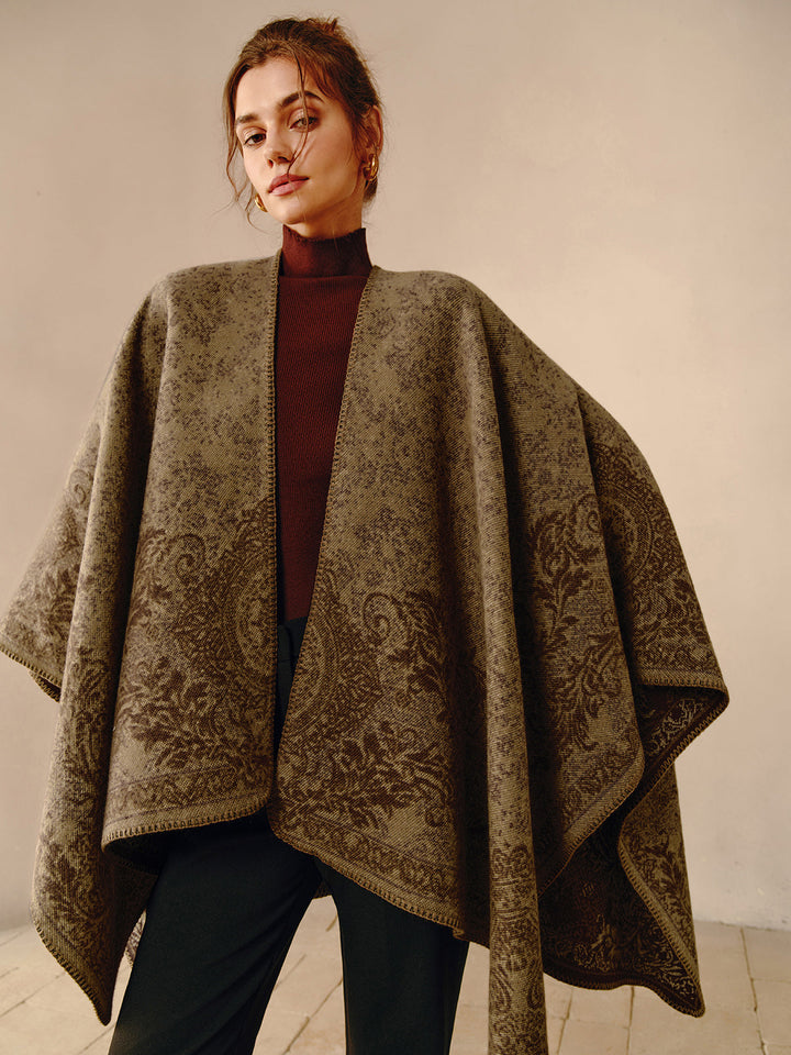 Boho Reversible Poncho - Seraphina-Nora Luxe