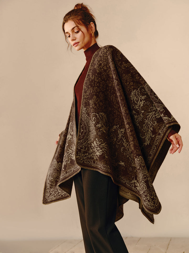 Boho Reversible Poncho - Seraphina-Nora Luxe
