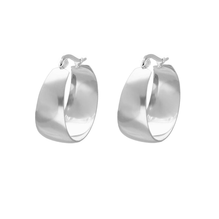 Bold Gold and Silver Statement Hoops-925 Silver-Nora Luxe
