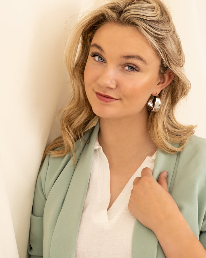 Bold Gold and Silver Statement Hoops-Gold-plated-Nora Luxe
