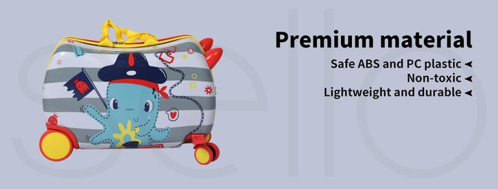 Children’s 2-in-1 Ride-On Scooter Suitcase with 360° Wheels