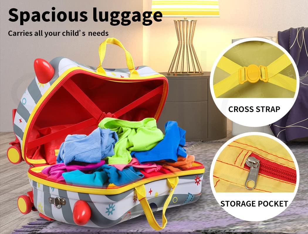 Children’s 2-in-1 Ride-On Scooter Suitcase with 360° Wheels