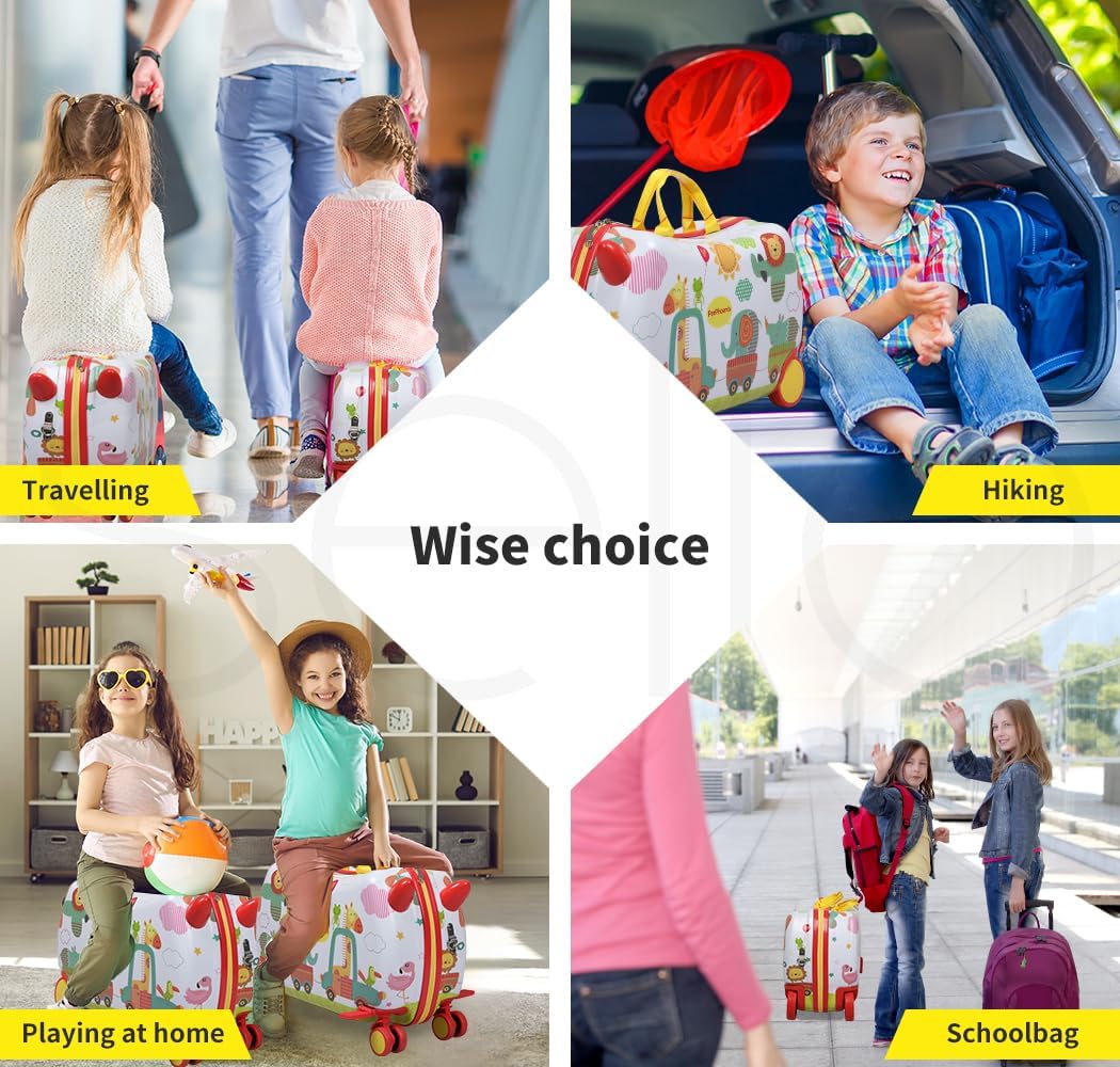 Children’s 2-in-1 Ride-On Scooter Suitcase with 360° Wheels