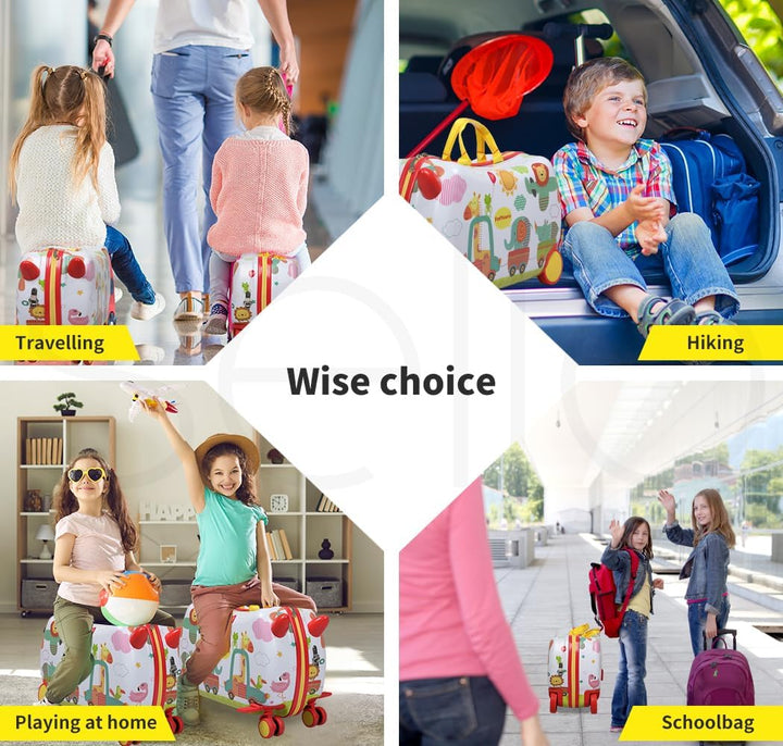 Children’s 2-in-1 Ride-On Scooter Suitcase with 360° Wheels