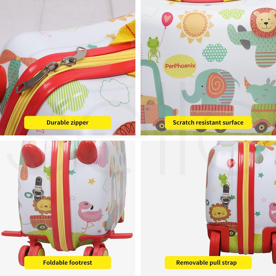 Children’s 2-in-1 Ride-On Scooter Suitcase with 360° Wheels