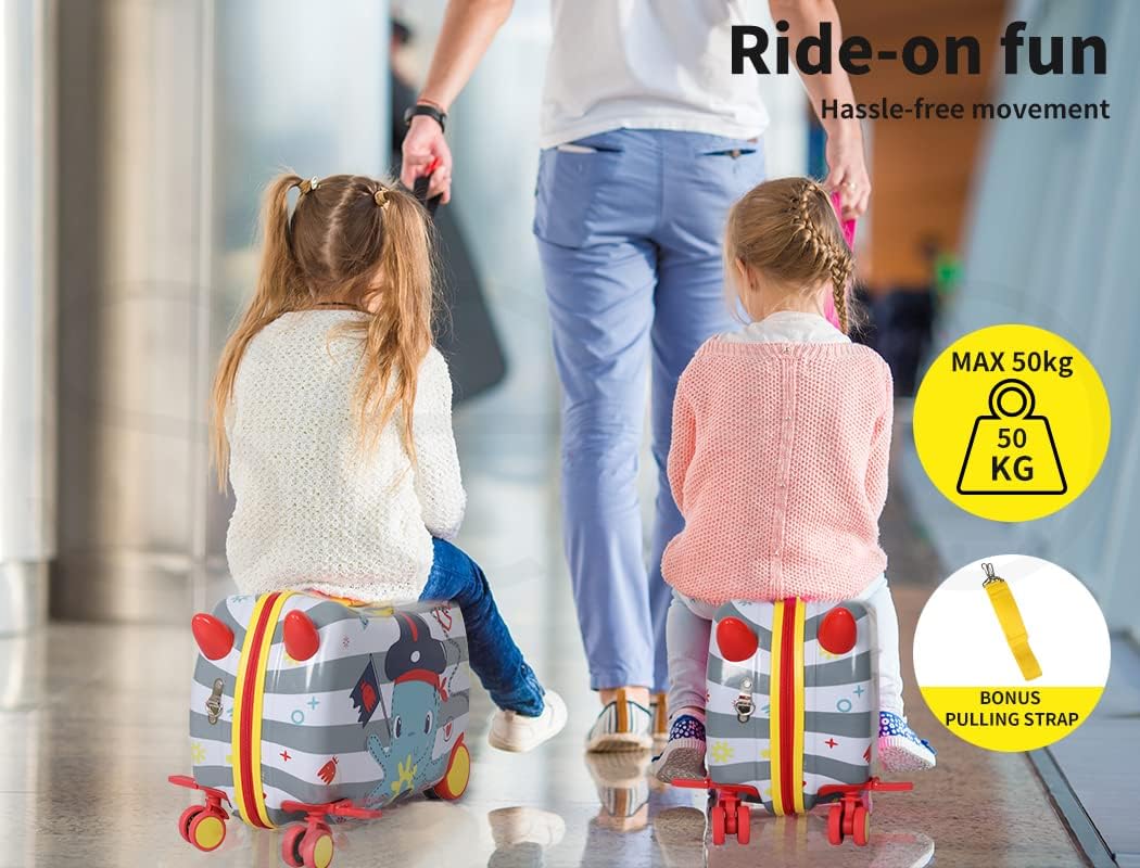 Children’s 2-in-1 Ride-On Scooter Suitcase with 360° Wheels