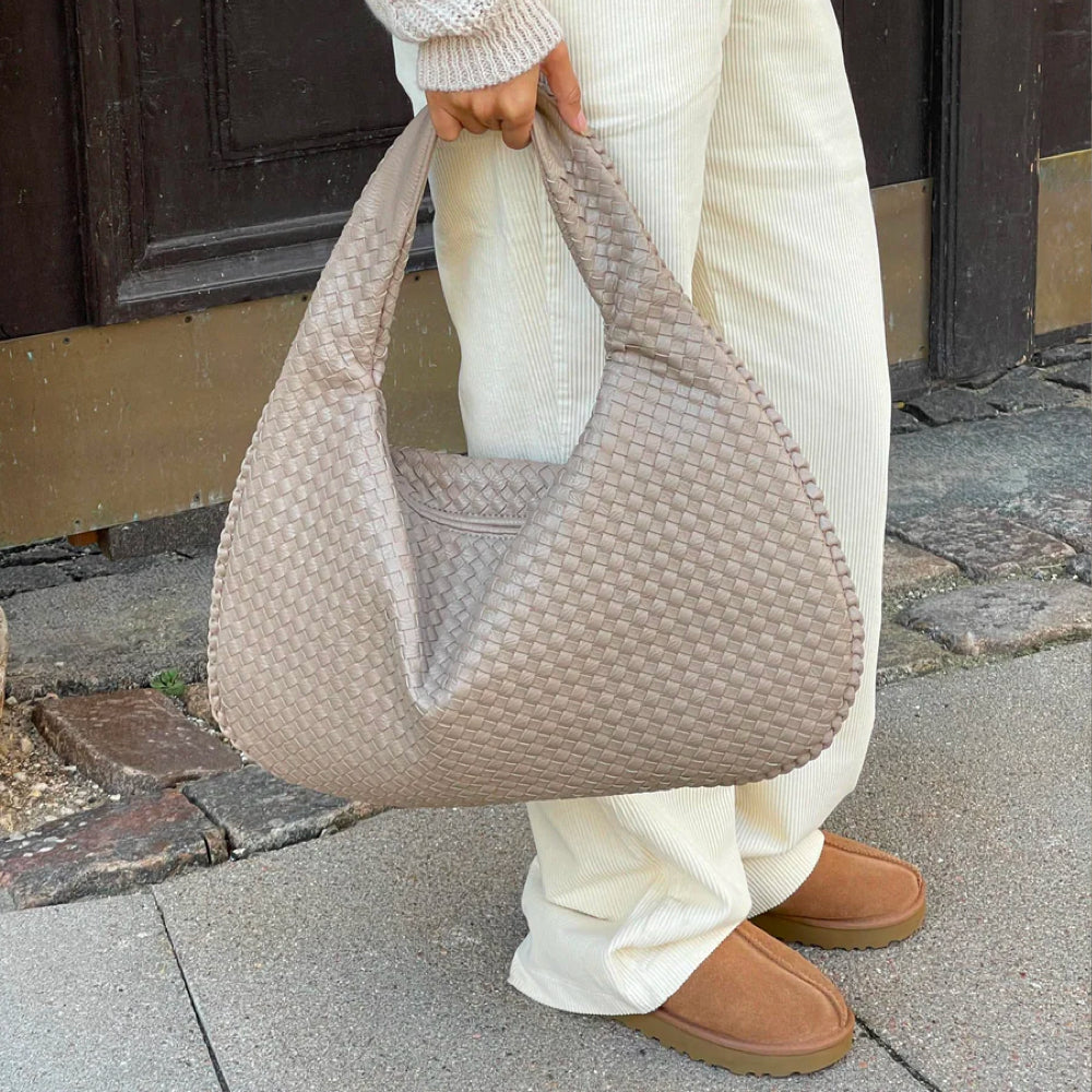 Braided Design Bag - Sophia-Beige-Nora Luxe