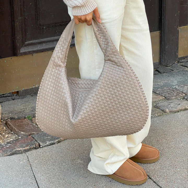 Braided Design Bag - Sophia-Beige-Nora Luxe