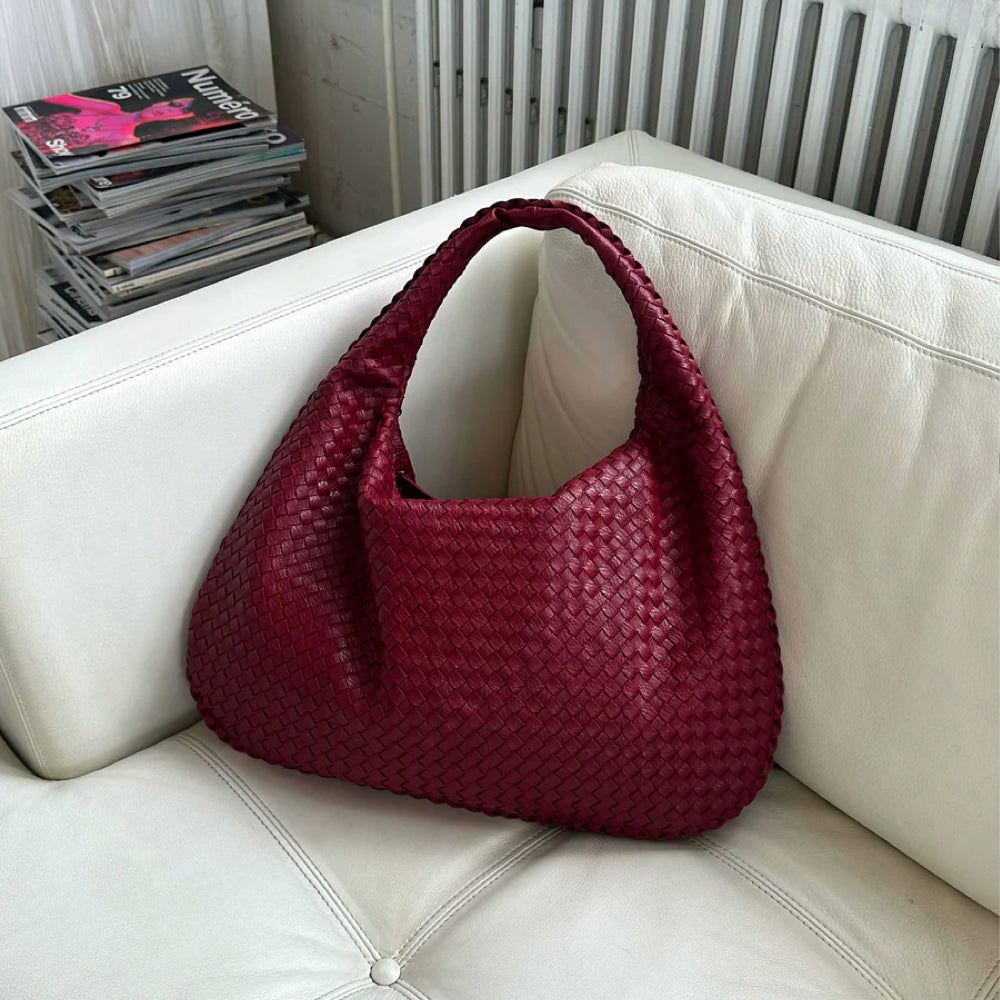 Braided Design Bag - Sophia-Red-Nora Luxe
