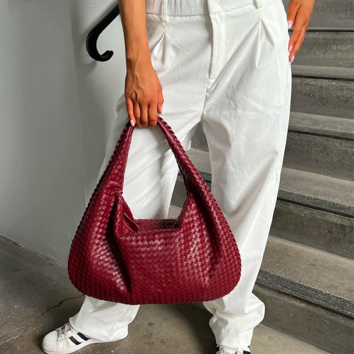 Braided Design Bag - Sophia-Red-Nora Luxe